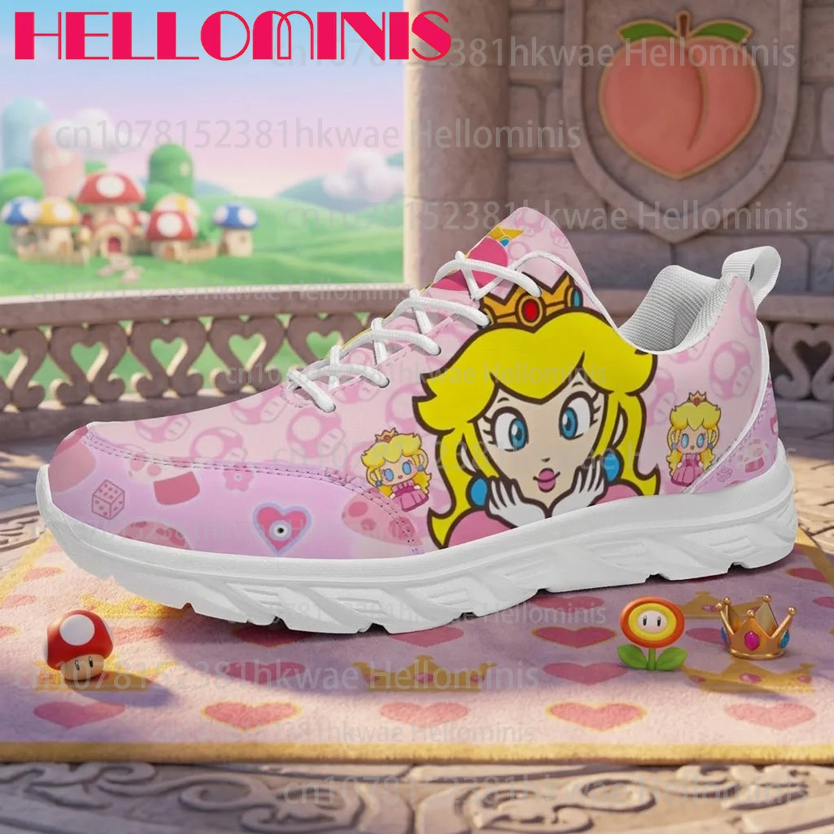 Lovely Cartoon Pattern Mario Princess Peach Youth Student Women's Shoes Comfortable Breathable Soft Sole Low Top Casual Shoes
Lovely Cartoon Pattern Mario Princess Peach Youth Student Women's Shoes Comfortable Breathable Soft Sole Low Top Casual Shoes