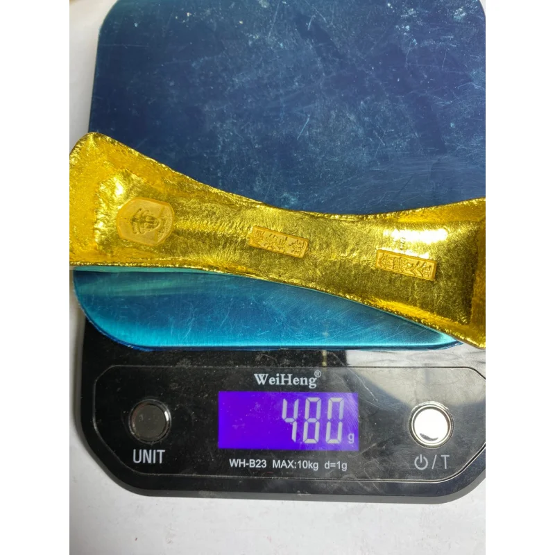 Антикварные коллекционные золотые слитки из чистой латуни с покрытием в стиле династии Цин, пять золотых слитков (цзянь)
Антикварные коллекционные золотые слитки из чистой латуни с покрытием в стиле династии Цин, пять золотых слитков (цзянь)