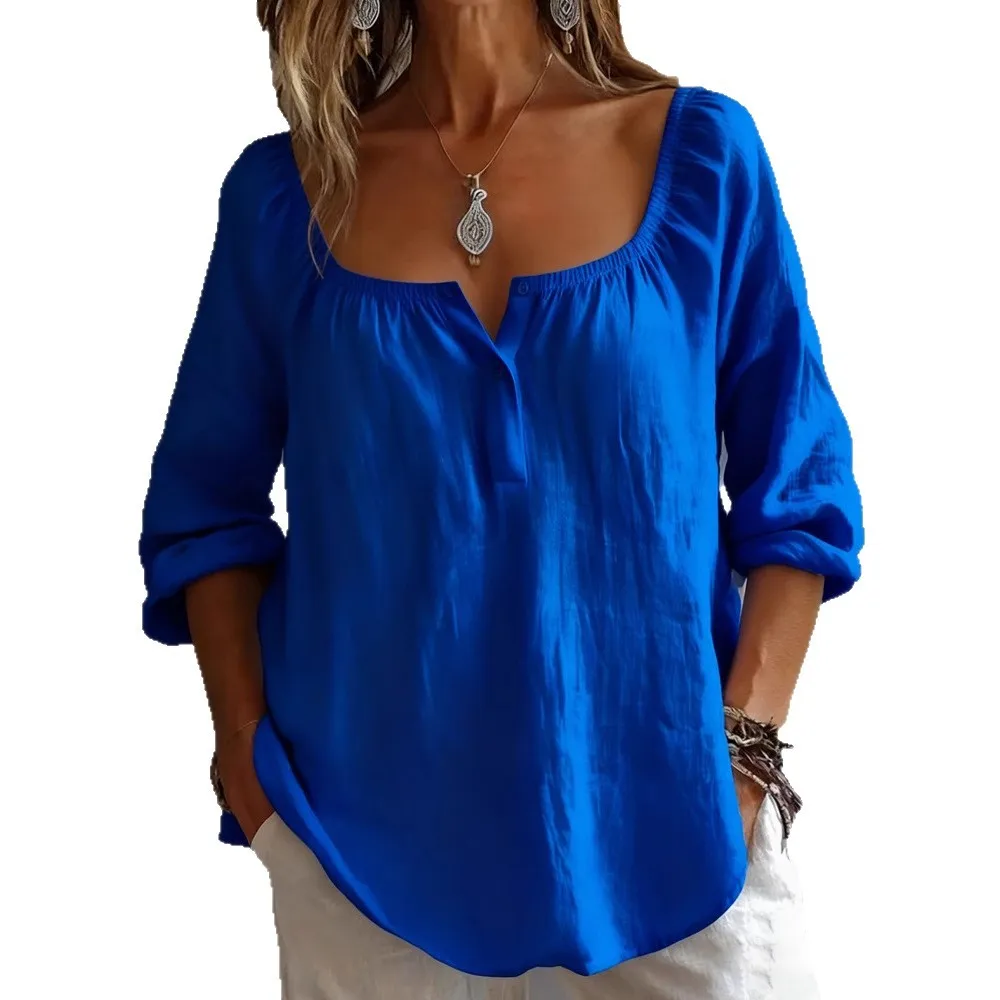 Solid Casual Loose Blouses for Women Fashion 2026 Summer Vintage Women's Oversized Shirts and Blouses
Solid Casual Loose Blouses for Women Fashion 2026 Summer Vintage Women's Oversized Shirts and Blouses