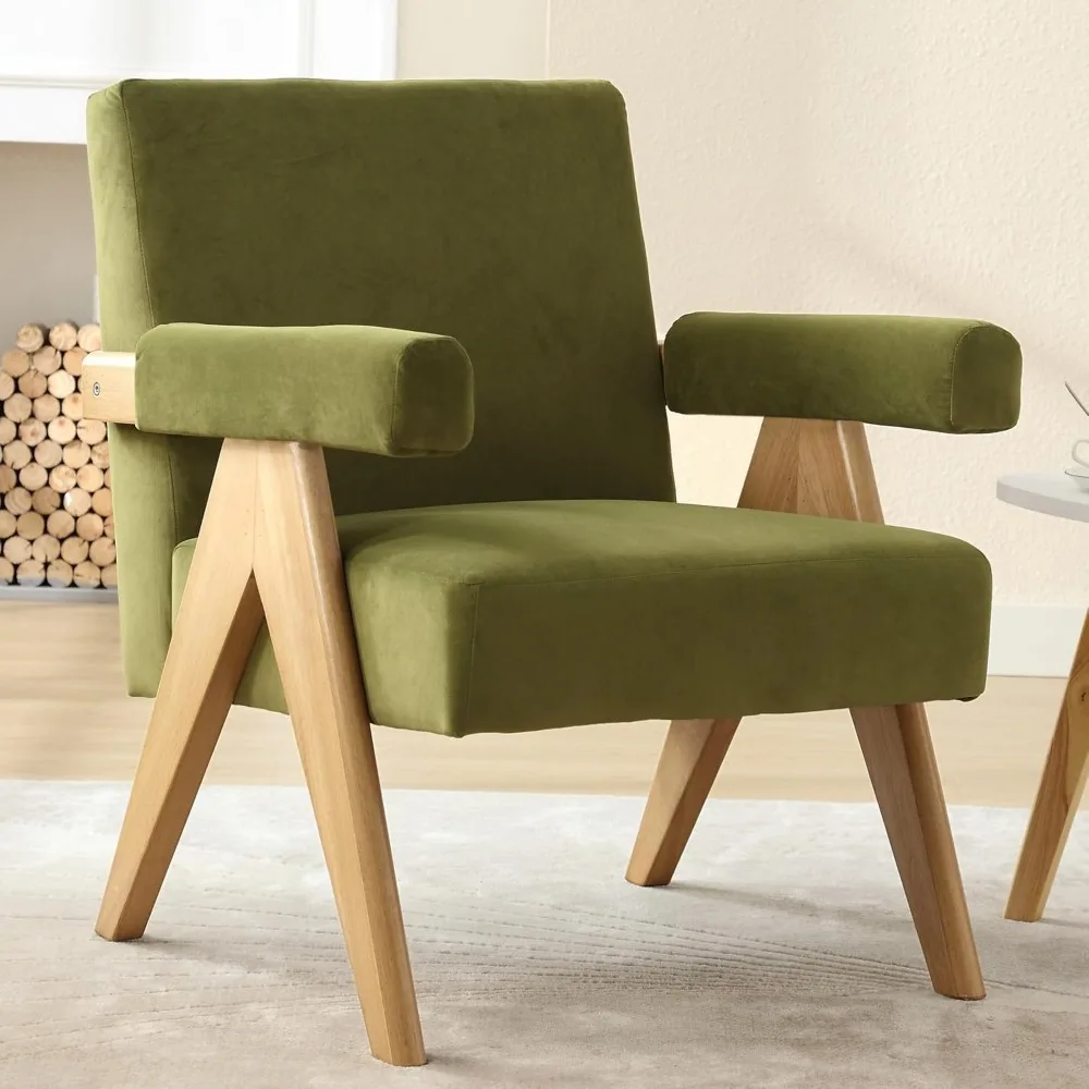 Velvet Accent Coffee Chair ,Mid Century Wood Armchair Comfy Reading Living Room Chairs Single Seat Sofa, Coffee Chair
Velvet Accent Coffee Chair ,Mid Century Wood Armchair Comfy Reading Living Room Chairs Single Seat Sofa, Coffee Chair