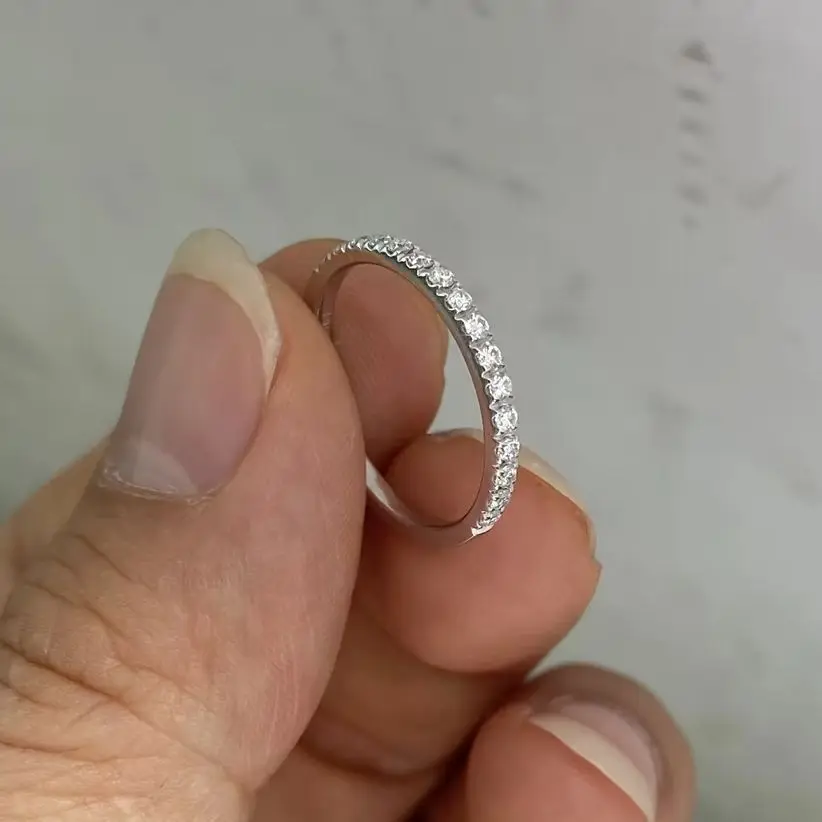 9K White Gold Rings Round 1.5mm White D Moissanite Diamond Gemstone Engagement Ring
9K White Gold Rings Round 1.5mm White D Moissanite Diamond Gemstone Engagement Ring