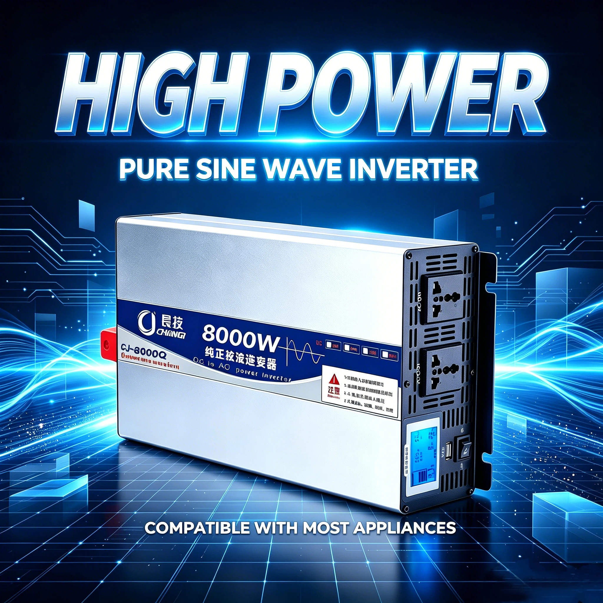 Inverter 12V 24V To AC 110V 220V5000W 6000W 8000W 12000W Pure Sine Wave Inverter Solar Car Charger Power Supply for Home And RV
Inverter 12V 24V To AC 110V 220V5000W 6000W 8000W 12000W Pure Sine Wave Inverter Solar Car Charger Power Supply for Home And RV