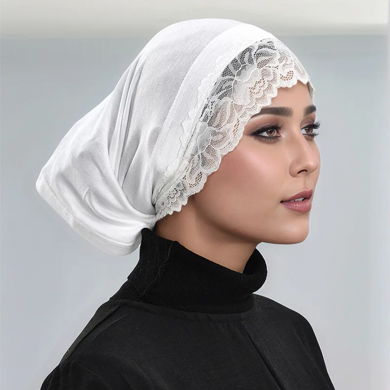 Women Black White Tube Inner Cap Muslim Flower Lace Headscarf Islamic Headwear Underscarf Beanie Hat Turban Cover Headwrap
Women Black White Tube Inner Cap Muslim Flower Lace Headscarf Islamic Headwear Underscarf Beanie Hat Turban Cover Headwrap