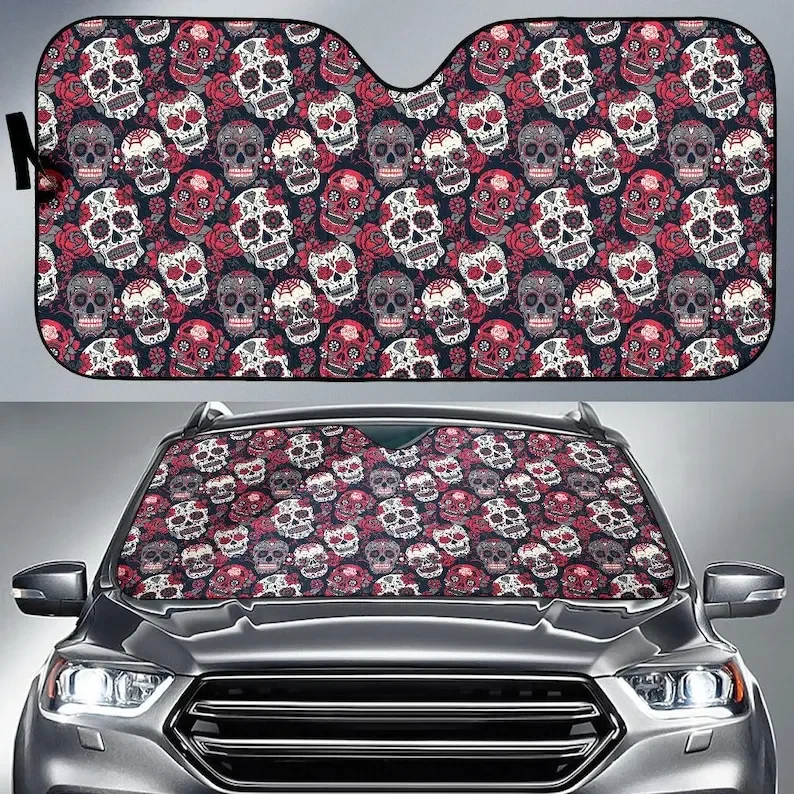 Солнцезащитный козырек для ветрового стекла автомобиля Sugar Skulls & Roses, аксессуары для автомобиля, темные черепа, розы
Солнцезащитный козырек для ветрового стекла автомобиля Sugar Skulls & Roses, аксессуары для автомобиля, темные черепа, розы