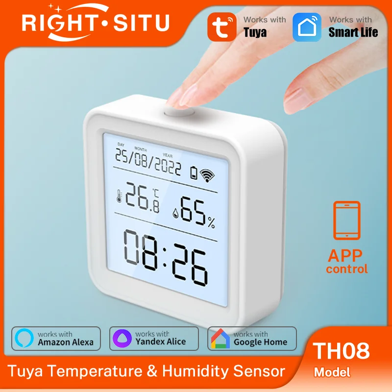 Tuya Wi-Fi датчик температуры и влажности гигрометр термометр подсветка приложение дистанционное управление умная поддержка жизни Яндекс Alexa
Tuya Wi-Fi датчик температуры и влажности гигрометр термометр подсветка приложение дистанционное управление умная поддержка жизни Яндекс Alexa