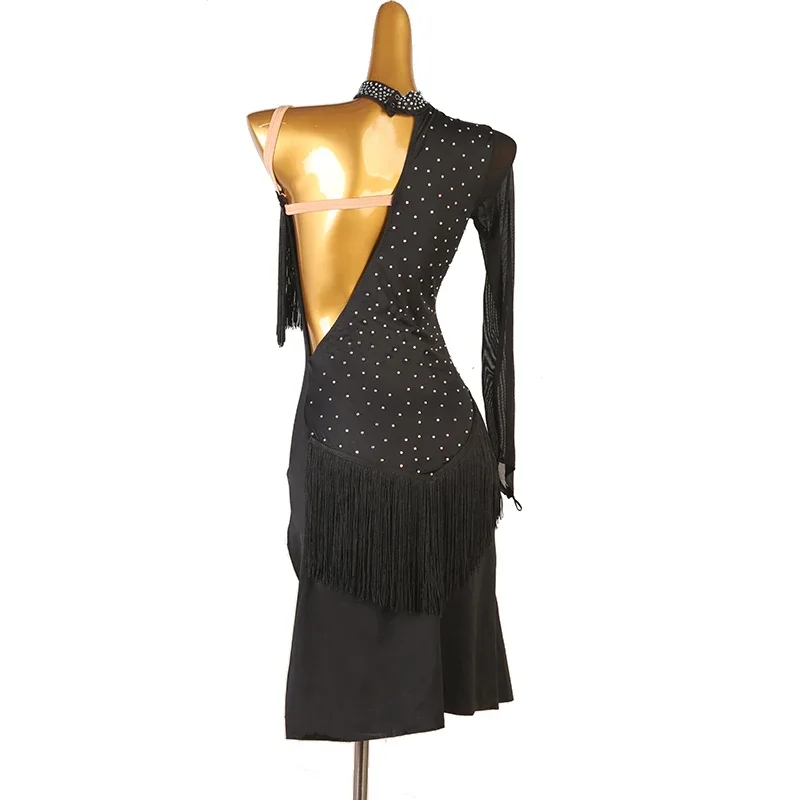 Latin Dance Dress Competition Women Tassel Stage Costumes Skirt Rhinestones Cusomzied Adult Children Chacha Rumba Salsa Clothes
Latin Dance Dress Competition Women Tassel Stage Costumes Skirt Rhinestones Cusomzied Adult Children Chacha Rumba Salsa Clothes