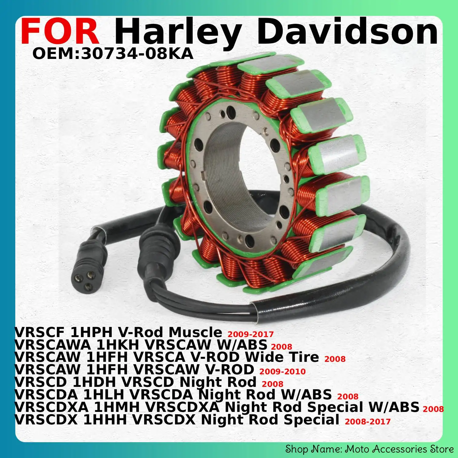 Ignition Coil Stator for Harley Davidson VRSCF VRSCAWA VRSCAW VRSCD VRSCDA VRSCDXA VRSCDX VRSCA V-ROD Night Rod 1HHH 30734-08KA
Ignition Coil Stator for Harley Davidson VRSCF VRSCAWA VRSCAW VRSCD VRSCDA VRSCDXA VRSCDX VRSCA V-ROD Night Rod 1HHH 30734-08KA