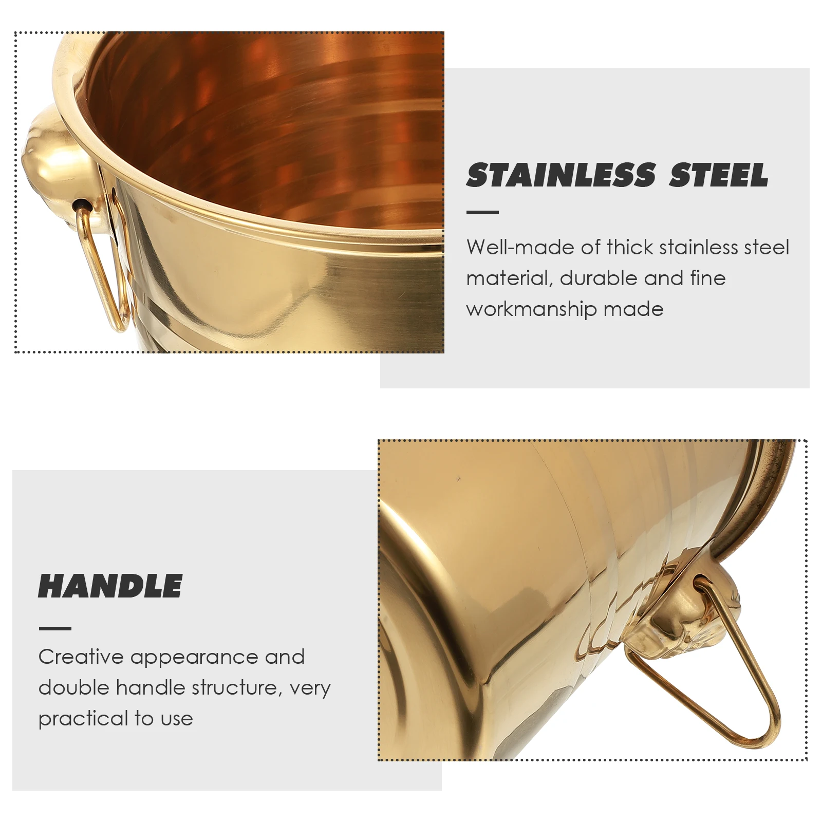 Stainless Steel Ice Bucket Beer Barrel Liquor Cabinet Gold Tall Narrow Storage Bin KTV Bar Cooler Rust Proof Container
Stainless Steel Ice Bucket Beer Barrel Liquor Cabinet Gold Tall Narrow Storage Bin KTV Bar Cooler Rust Proof Container