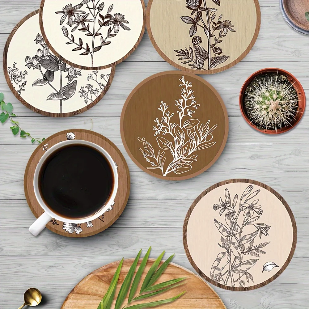 Attractive Bohemian Style Plant 2D Wooden Coaster Coffee Shop Office Bar Home Decoration Gift Protect Desktop Photography Props
Attractive Bohemian Style Plant 2D Wooden Coaster Coffee Shop Office Bar Home Decoration Gift Protect Desktop Photography Props