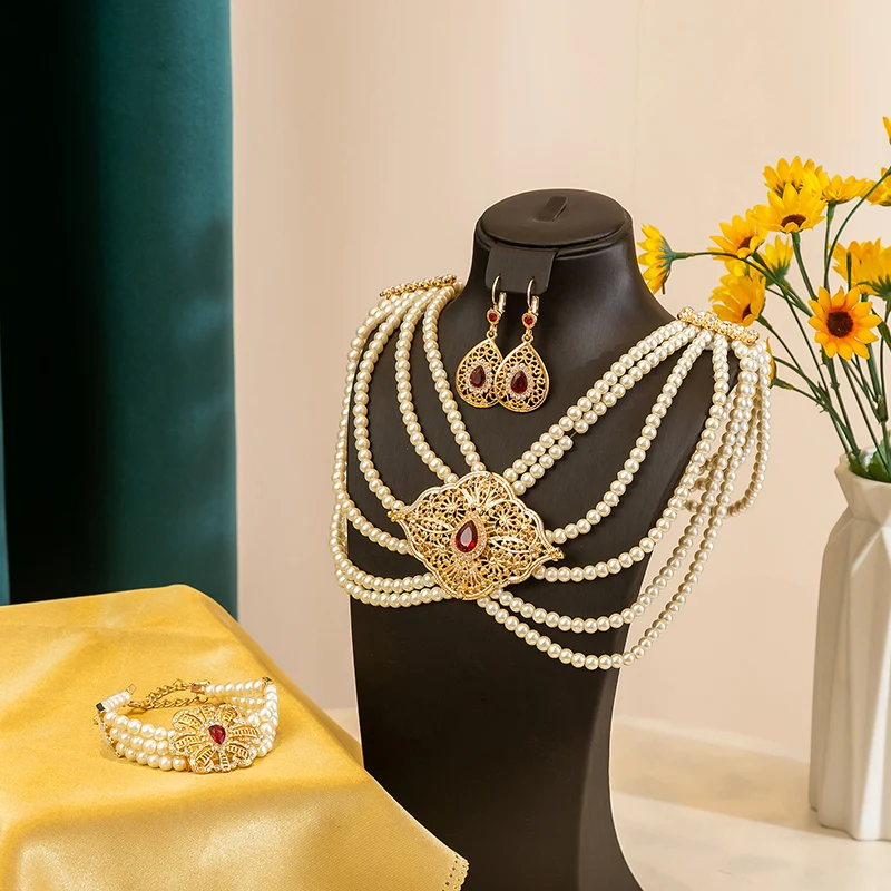 Комплект ювелирных украшений для невесты: ожерелье и серьги, многослойный дизайн, трендовый стиль, бижутерия для свадебного платья (2 предмета), роскошный набор ручной работы с белым жемчугом и зелеными бусинами
Комплект ювелирных украшений для невесты: ожерелье и серьги, многослойный дизайн, трендовый стиль, бижутерия для свадебного платья (2 предмета), роскошный набор ручной работы с белым жемчугом и зелеными бусинами