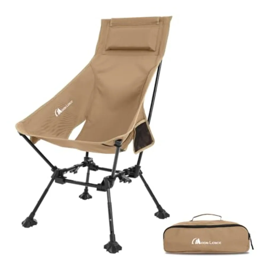 High Back Folding Camping Chairs for Outdoor Use Khaki Polyester Fabric Adjustable Height Anti-Sinking Feet Widened Seat
High Back Folding Camping Chairs for Outdoor Use Khaki Polyester Fabric Adjustable Height Anti-Sinking Feet Widened Seat