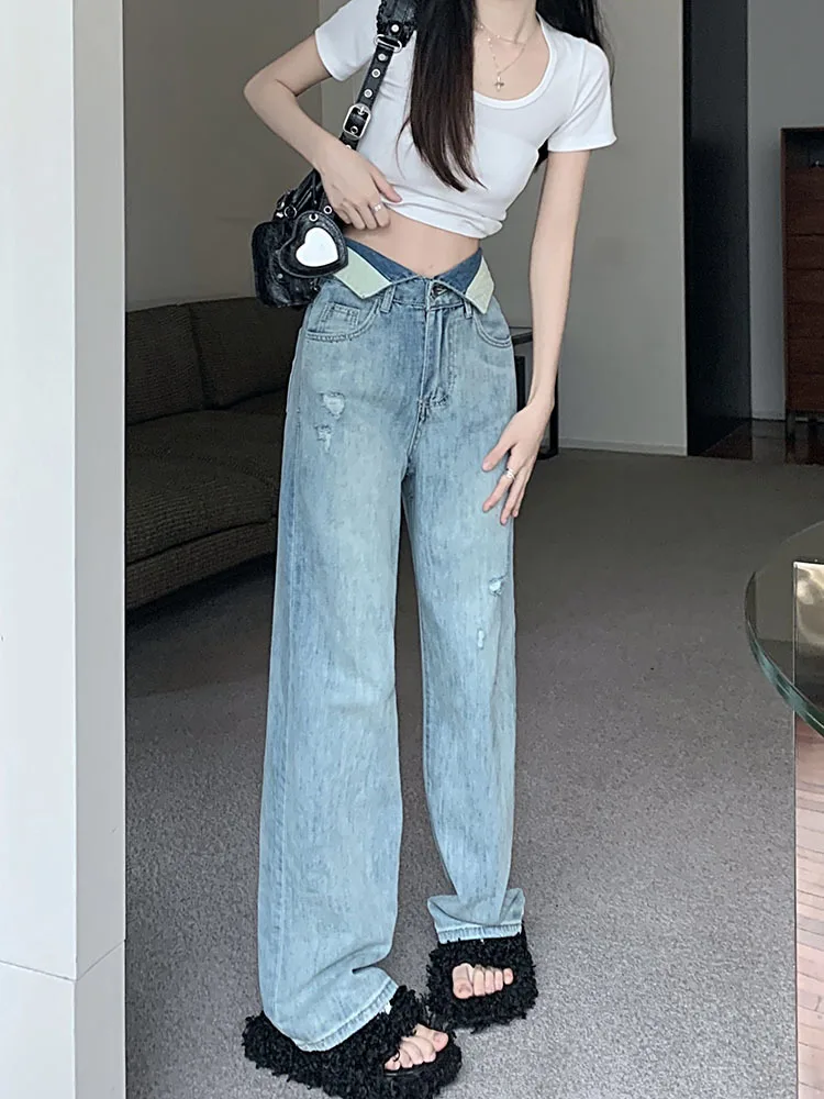 High Waist Wide Leg Pants Trend Spring Summer Loose Straight Jeans For Women Y2k Streetwear Casual Denim Long Pants Trousers
High Waist Wide Leg Pants Trend Spring Summer Loose Straight Jeans For Women Y2k Streetwear Casual Denim Long Pants Trousers