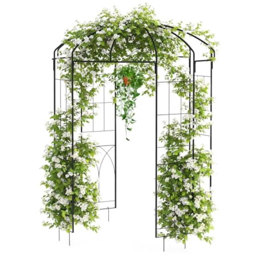 8.8 ft Birdcage Shape Garden Arch, Reinforced Metal, Black, Rust-Resistant for Climbing Flowers, Wedding Pergola Outdoor Party
8.8 ft Birdcage Shape Garden Arch, Reinforced Metal, Black, Rust-Resistant for Climbing Flowers, Wedding Pergola Outdoor Party