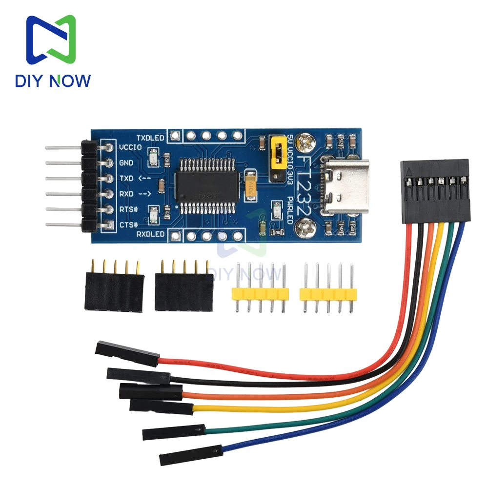 Type C Female to TTL Serial Converter FTDI Board Mudel Cable 6 Pins 6P Uart Aadpter FT232RL module serial communication module
Type C Female to TTL Serial Converter FTDI Board Mudel Cable 6 Pins 6P Uart Aadpter FT232RL module serial communication module