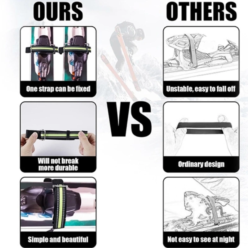 Ski Binding Strap High Strength Oxford Cloth for Safety in Various Conditions
Ski Binding Strap High Strength Oxford Cloth for Safety in Various Conditions
