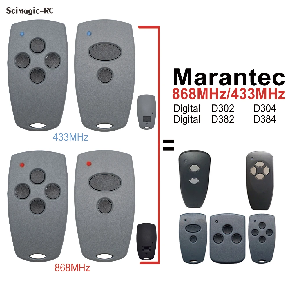 Marantec 868mhz / 433MHz Dicital D302 D304 duplicator D382 D384 D313 321 Command 131 8683MHz 433.92mhz Garage Remote Control 
Marantec 868mhz / 433MHz Dicital D302 D304 duplicator D382 D384 D313 321 Command 131 8683MHz 433.92mhz Garage Remote Control