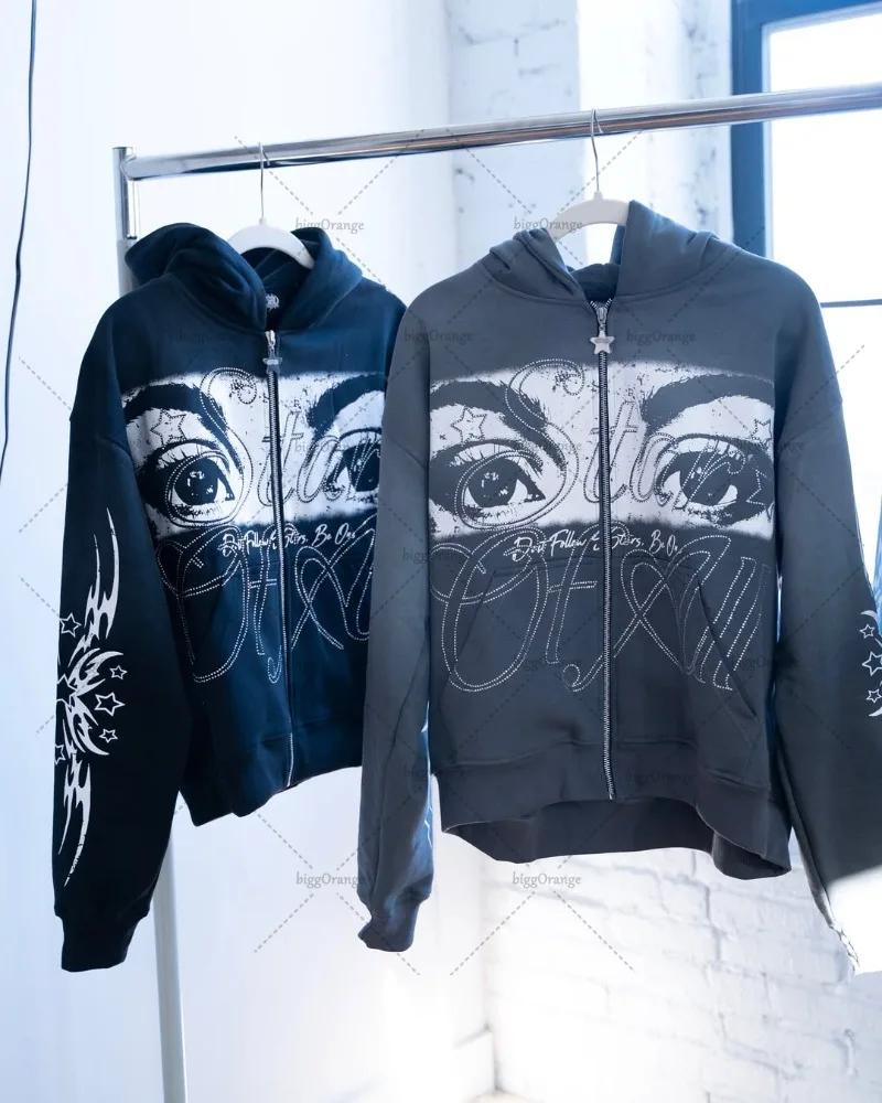 Y2K Harajuku Retro Eye Pattern Casual Loose Zipper Hoodie Men American Street Hip-hop Fashion Punk Oversized Sweatshirt Women
Y2K Harajuku Retro Eye Pattern Casual Loose Zipper Hoodie Men American Street Hip-hop Fashion Punk Oversized Sweatshirt Women