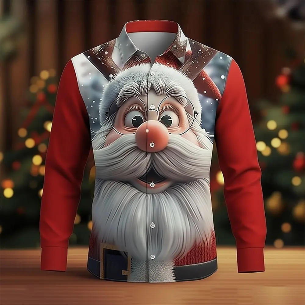 Рождественская мужская забавная рождественская рубашка с Санта-Клаусом и снежинкой, рубашка на пуговицах с длинным рукавом, забавный рождественский подарок, праздник, весна-осень
Рождественская мужская забавная рождественская рубашка с Санта-Клаусом и снежинкой, рубашка на пуговицах с длинным рукавом, забавный рождественский подарок, праздник, весна-осень
