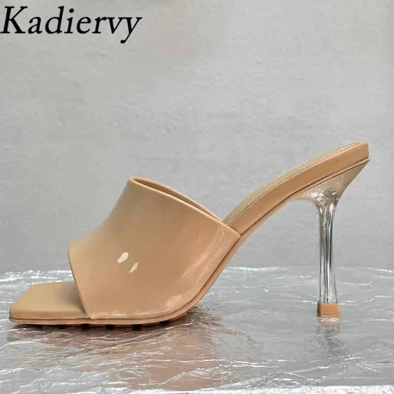 Summer High Heels Slippers Woman Square Toe Peep Toe Runway Shoes Sexy Transparent Stiletto Slides Women's Gladiator Sandals
Summer High Heels Slippers Woman Square Toe Peep Toe Runway Shoes Sexy Transparent Stiletto Slides Women's Gladiator Sandals