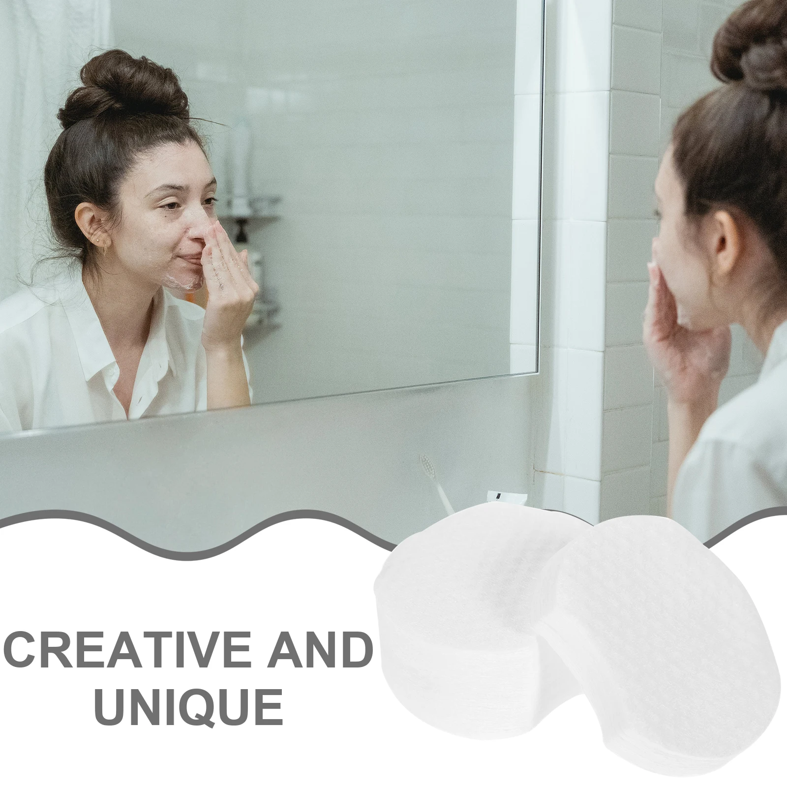 600 Pcs Semi Circular Cotton Pads Thick Face Rounds Disposable Makeup Remover Tools Non Woven Fabric Pads White Women
600 Pcs Semi Circular Cotton Pads Thick Face Rounds Disposable Makeup Remover Tools Non Woven Fabric Pads White Women
