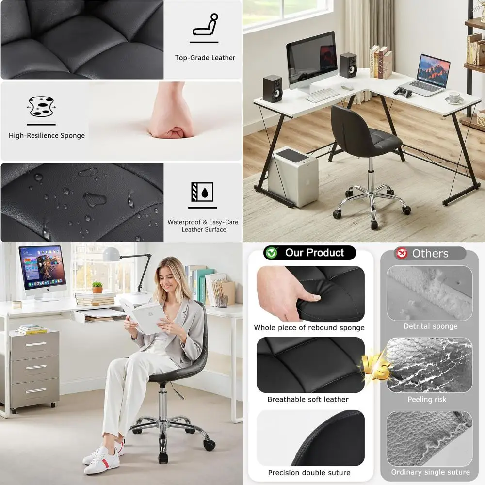 Эргономичное регулируемое офисное кресло - вращающееся кресло из искусственной кожи с мягкой обивкой и премиальным качеством изготовления для дома и конференц-залов
Эргономичное регулируемое офисное кресло - вращающееся кресло из искусственной кожи с мягкой обивкой и премиальным качеством изготовления для дома и конференц-залов