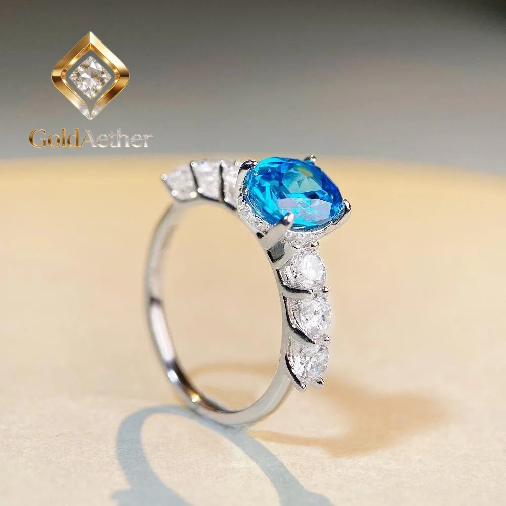 GoldAether Luxury Solid Platinum PT950 Women's Blue Green Diamond Ring 3 karat Moissanite Ring
GoldAether Luxury Solid Platinum PT950 Women's Blue Green Diamond Ring 3 karat Moissanite Ring