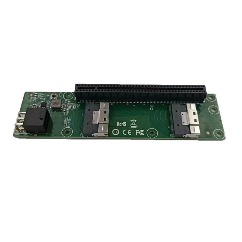 Pcie 5.0 X16 To MCIO 8I Adapter Card 2-Port SFF8654 X8 To Pcie X16 Slot Riser Pcie 5.0-AT82
Pcie 5.0 X16 To MCIO 8I Adapter Card 2-Port SFF8654 X8 To Pcie X16 Slot Riser Pcie 5.0-AT82