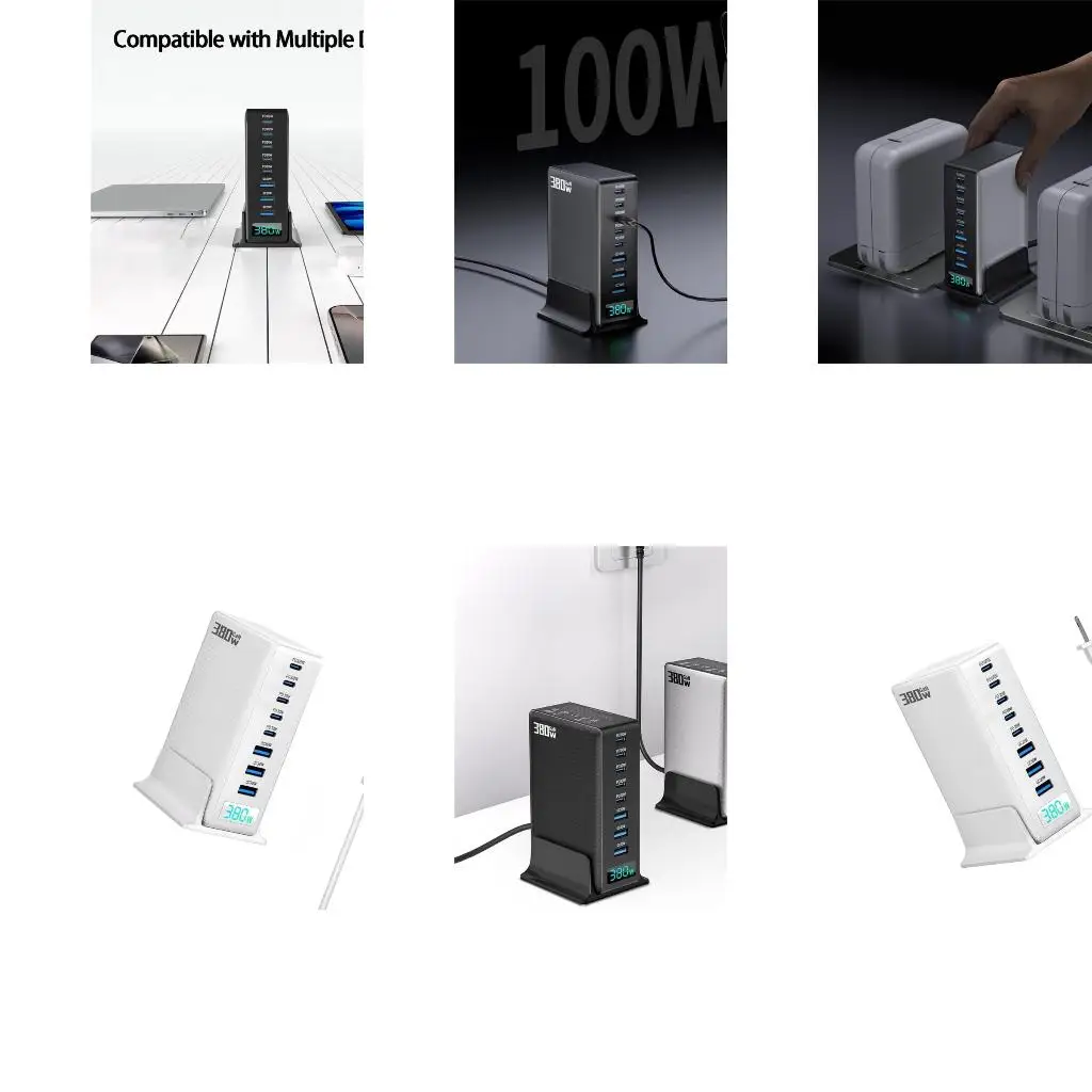 8 Port 380W With Intelligent Chip Technology 5 USB C and 3 USB A Port A4WF
8 Port 380W With Intelligent Chip Technology 5 USB C and 3 USB A Port A4WF
