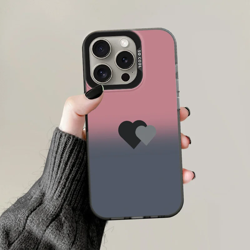 Stylish Gradient Heart-shaped Phone Case for iPhone 16 15 14 13 12 11 Pro/ Max/Plus Shock-proof Back Cover Anti-Fingerprint
Stylish Gradient Heart-shaped Phone Case for iPhone 16 15 14 13 12 11 Pro/ Max/Plus Shock-proof Back Cover Anti-Fingerprint