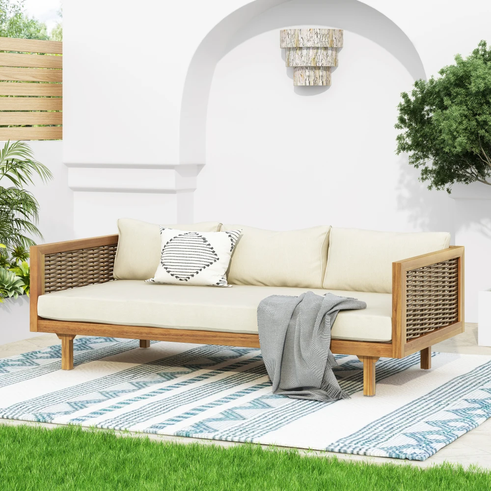 CLAREMONT 3 SEATER DAYBED WITH RATTAN ARMS (BEIGE CUSHION)
CLAREMONT 3 SEATER DAYBED WITH RATTAN ARMS (BEIGE CUSHION)