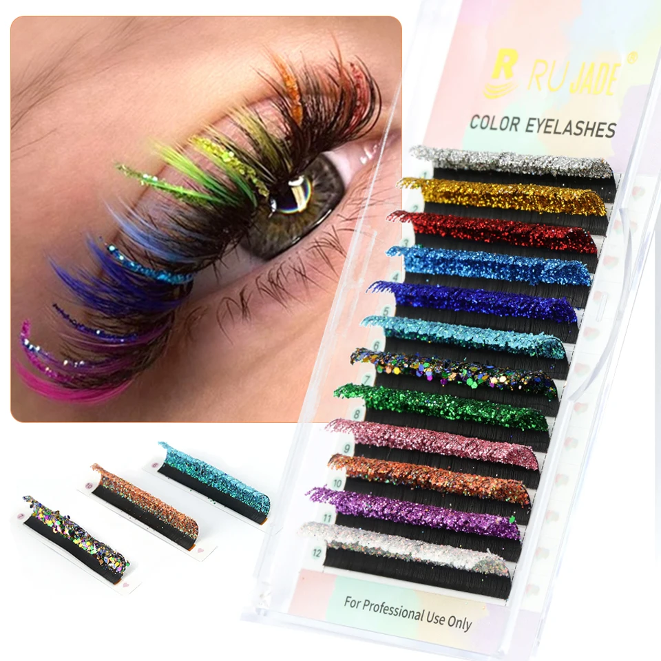 Mix Colors Glitter Fashion Shiny Colorful False Eyelash Extension Faux Volume Individual Lashes For Party Makeup Glitter Lashes
Mix Colors Glitter Fashion Shiny Colorful False Eyelash Extension Faux Volume Individual Lashes For Party Makeup Glitter Lashes