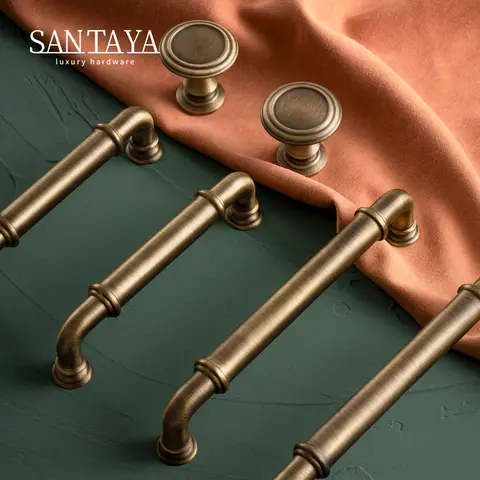 Santaya Antique Cabinet Pulls Brass Drawer Pulls Kitchen Cupboard Pulls Drawer Knobs Kitchen Door Bronze Handles