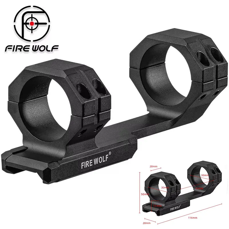 FIRE WOLF Montura de Visor de Una Pieza de 30 mm, Base de Aluminio 7075, Soporte Cantilever para Montaje de 20 mm
FIRE WOLF Montura de Visor de Una Pieza de 30 mm, Base de Aluminio 7075, Soporte Cantilever para Montaje de 20 mm
