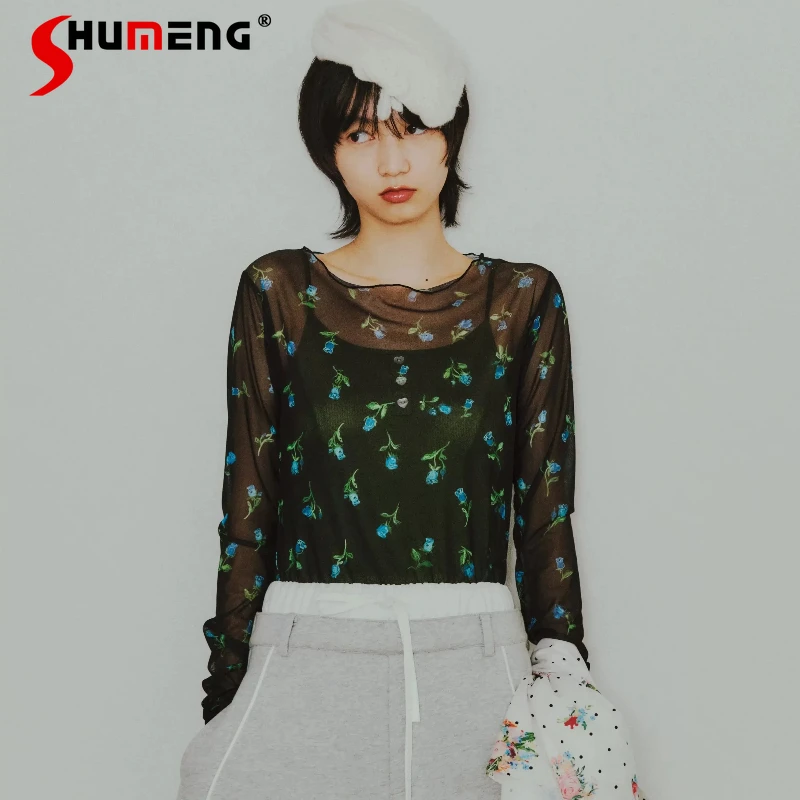 Japanese Style Cute Clothes Thin T-shirt Long Sleeves Slim Fit Ruffled High Neck Sheer Mesh Base Layer T Shirt 2 Colors Optional
Japanese Style Cute Clothes Thin T-shirt Long Sleeves Slim Fit Ruffled High Neck Sheer Mesh Base Layer T Shirt 2 Colors Optional