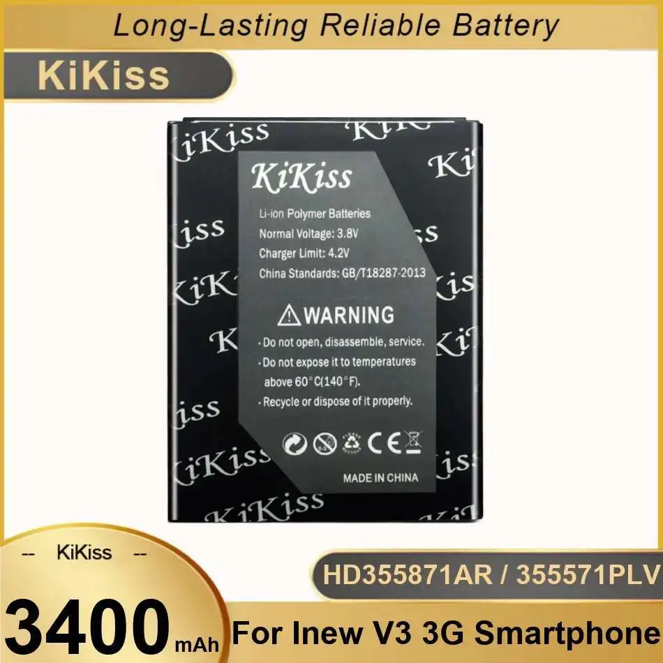 HD355871AR 355571PLV Высокоэффективный аккумулятор мобильного телефона емкостью 3400 мАч для смартфона Inew V3 3G
HD355871AR 355571PLV Высокоэффективный аккумулятор мобильного телефона емкостью 3400 мАч для смартфона Inew V3 3G