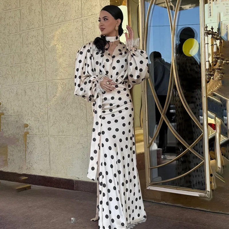 Vintage Polka Dot 2 Piece Set Women Elegant V Neck Lantern Sleeve Top and High Waist Maxi Skirt Suits Dress Luxury Outfits 2026
Vintage Polka Dot 2 Piece Set Women Elegant V Neck Lantern Sleeve Top and High Waist Maxi Skirt Suits Dress Luxury Outfits 2026
