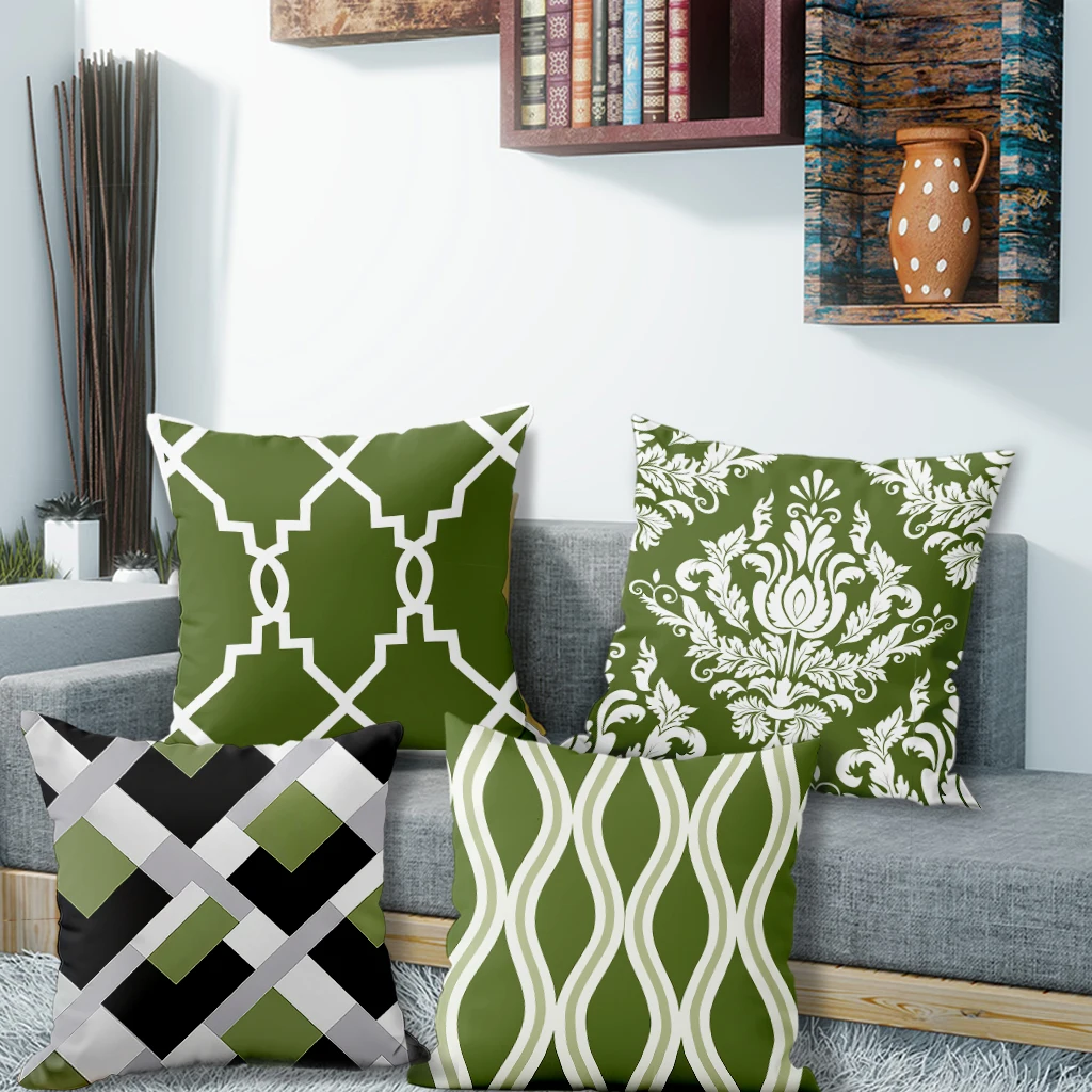 4 шт., зеленая наволочка с геометрическим узором, подходит для дивана, автомобиля, спальни, декоративная наволочка, наволочка
4 шт., зеленая наволочка с геометрическим узором, подходит для дивана, автомобиля, спальни, декоративная наволочка, наволочка