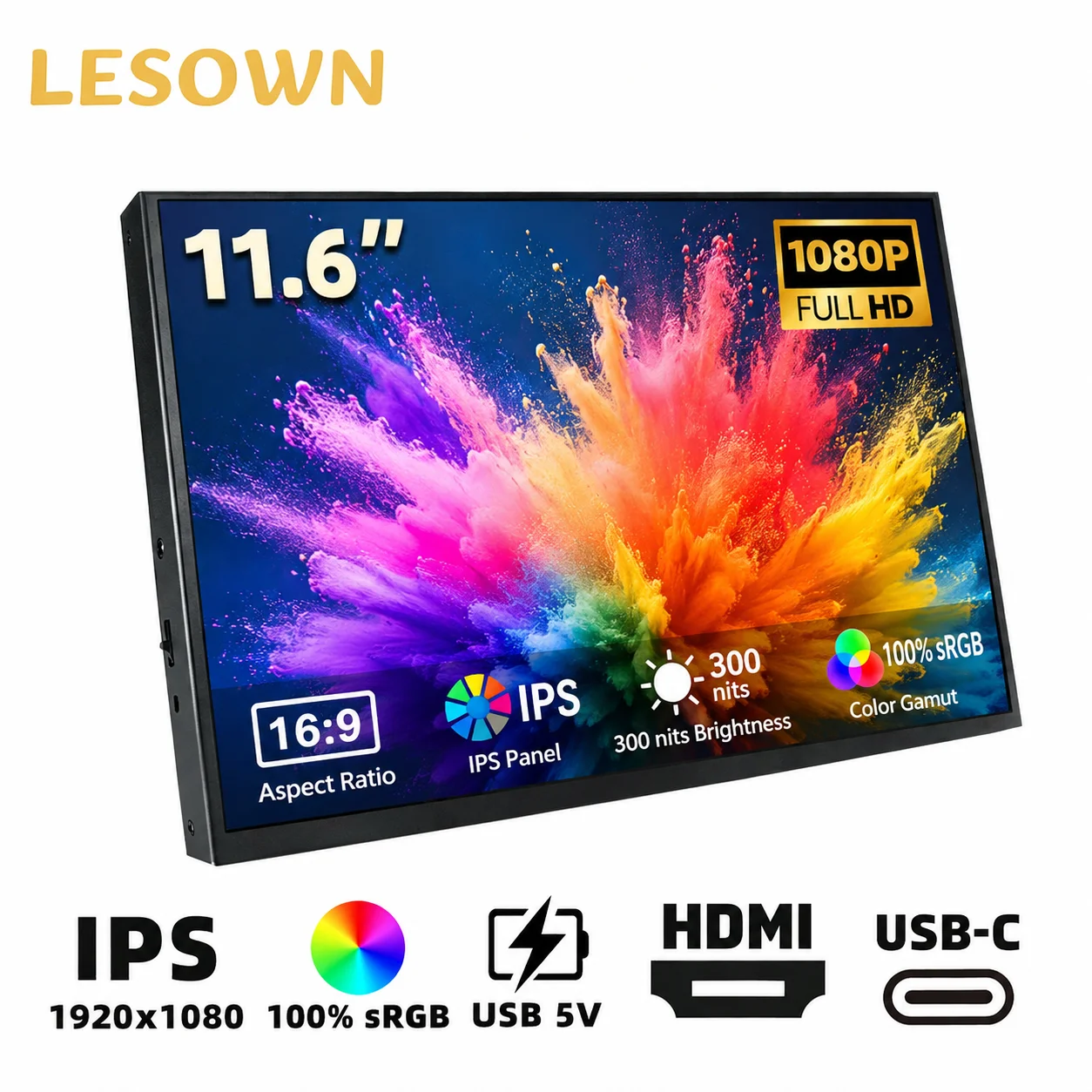 LESOWN 1080P External Display Screen 11.6" Metal Touch Monitor Type-C Video Output Audio Setup for Tinker Board Host
LESOWN 1080P External Display Screen 11.6" Metal Touch Monitor Type-C Video Output Audio Setup for Tinker Board Host