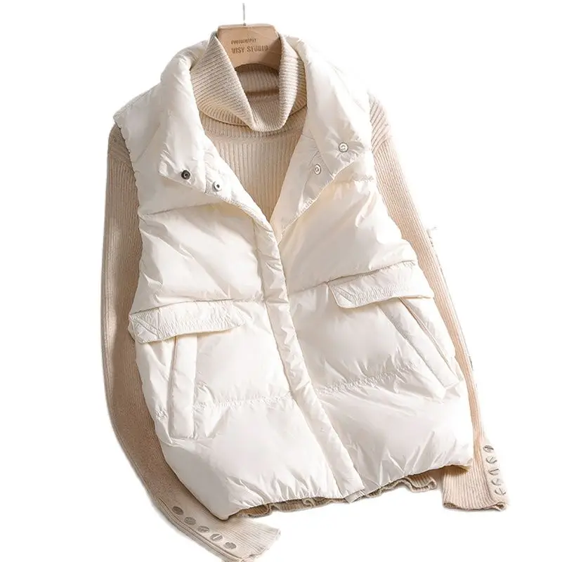2022 New Down Vest Ladies Casual Light Vest Stand Collar Autumn Women Coats Sleeveless White Duck Down Bread Jacket Tide Female
2022 New Down Vest Ladies Casual Light Vest Stand Collar Autumn Women Coats Sleeveless White Duck Down Bread Jacket Tide Female