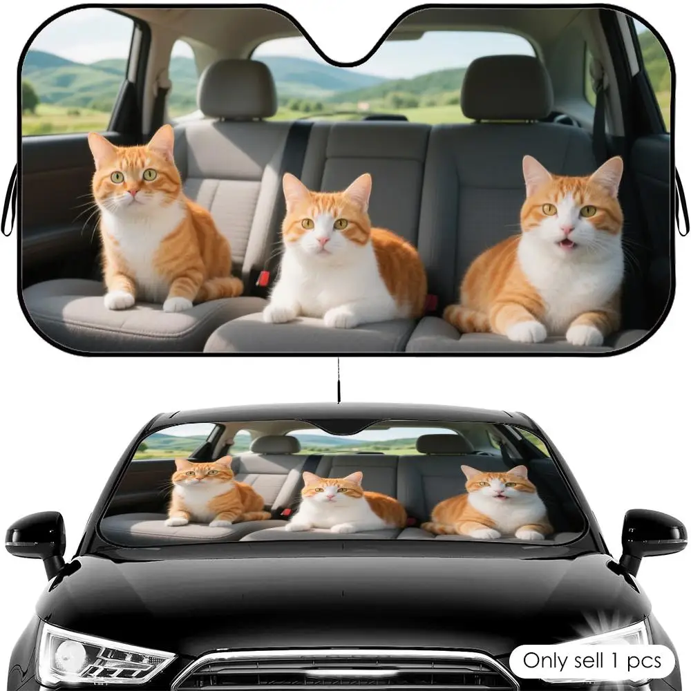 Cute Cat Driving Sun Visor Reusable Aluminum Foil Car Windshield Sun Visor UV Protector Heat Insulation Cover Shade
Cute Cat Driving Sun Visor Reusable Aluminum Foil Car Windshield Sun Visor UV Protector Heat Insulation Cover Shade