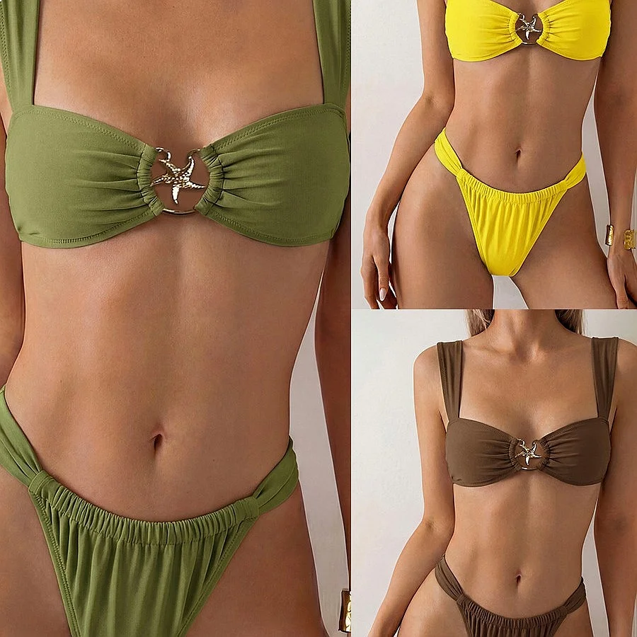 Brazilian Push Up Padded Bikini Set Sexy Two Piece Swimwear for Women Summer Beach Pool Outdoor Holiday Wholesale Bathing Suit
Brazilian Push Up Padded Bikini Set Sexy Two Piece Swimwear for Women Summer Beach Pool Outdoor Holiday Wholesale Bathing Suit