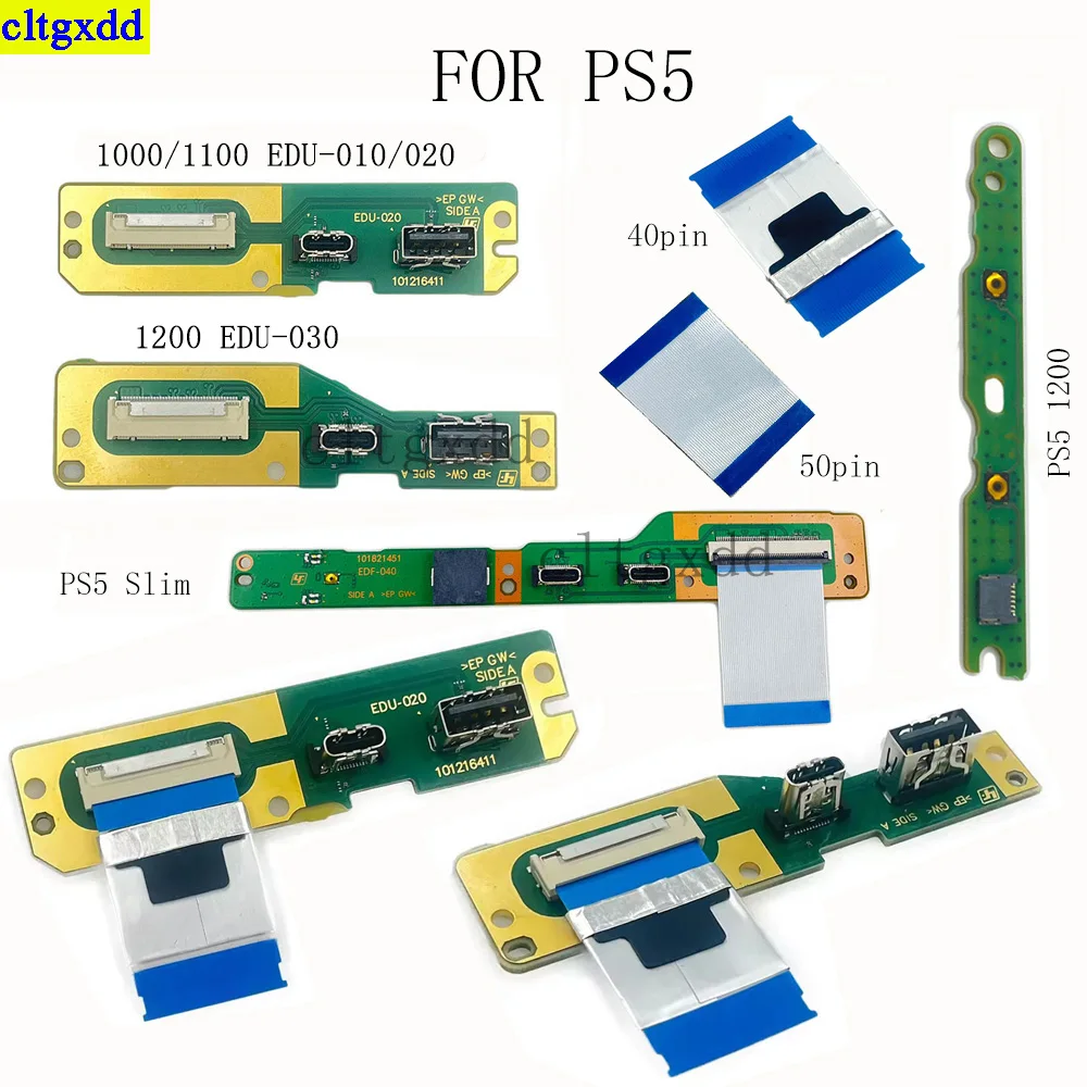 cltgxdd 1 piece FOR PS5 1000/1100/1200/Slim game console side panel with cable USB TYPE-C EDU-020 030 interface PCB board
cltgxdd 1 piece FOR PS5 1000/1100/1200/Slim game console side panel with cable USB TYPE-C EDU-020 030 interface PCB board
