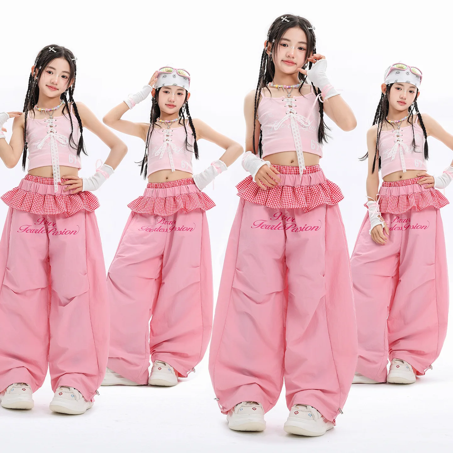 Kids Girls Pink White Y2K Jazz Dance Costumes Sleeveless Tank Tops White Lace Tulle Skirt Set for Teeange Stage Performance Wear
Kids Girls Pink White Y2K Jazz Dance Costumes Sleeveless Tank Tops White Lace Tulle Skirt Set for Teeange Stage Performance Wear