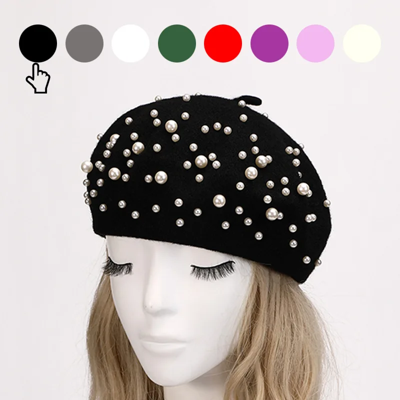 Versatile Pumpkin Hat British Retro Woolen Painter's Hat Small Fragrant Style Pearl Wool Beret Women's Boinas Feminina 4m824
Versatile Pumpkin Hat British Retro Woolen Painter's Hat Small Fragrant Style Pearl Wool Beret Women's Boinas Feminina 4m824