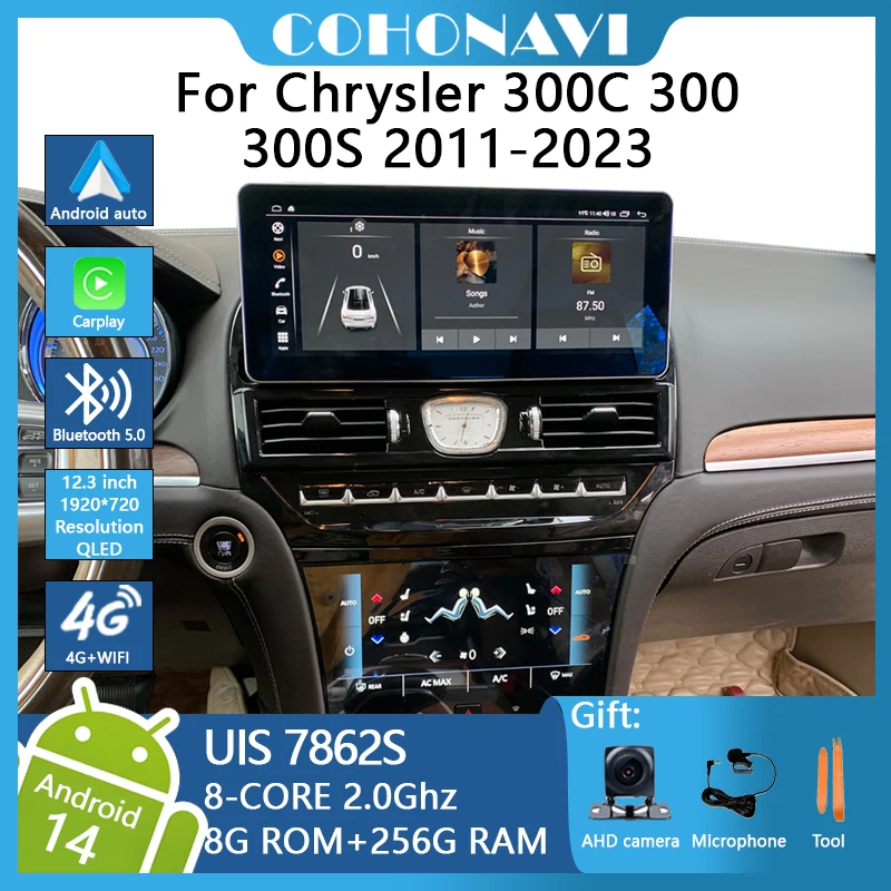 12.3inch Android14 For Chrysler 300C 2011-2023 Car Radio Multimedia Gps Navigation 7862s 8-core 8+256G 1920*720 carplay
12.3inch Android14 For Chrysler 300C 2011-2023 Car Radio Multimedia Gps Navigation 7862s 8-core 8+256G 1920*720 carplay