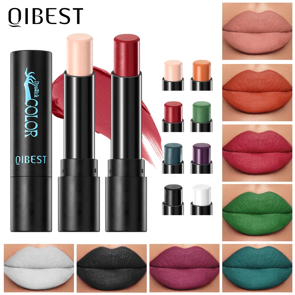 New Nude Velvet Matte Lipstick Long-lasting Lip Stain Not Stick Cups Lipstick Red Green Orange Black White Lip Tint Cosmetics
New Nude Velvet Matte Lipstick Long-lasting Lip Stain Not Stick Cups Lipstick Red Green Orange Black White Lip Tint Cosmetics