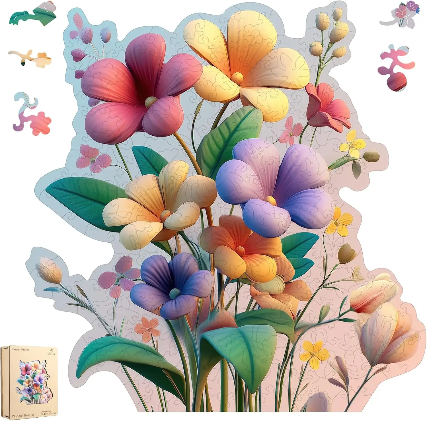 Colorful Flower Bouquet 500 Pieces Wooden Jigsaw Puzzles for Adults Unique Irregular Shape Fun Challenging Puzzles for Kids and
Colorful Flower Bouquet 500 Pieces Wooden Jigsaw Puzzles for Adults Unique Irregular Shape Fun Challenging Puzzles for Kids and