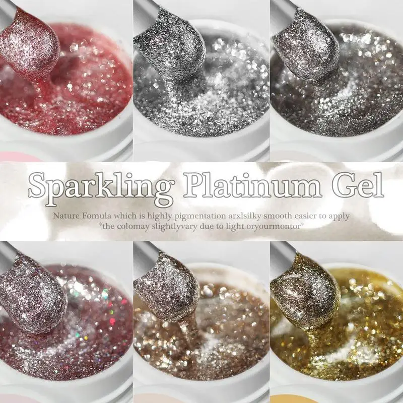 6pcs/set Shinning Nail Gel Glitter Gel Nail Polish Art Shiny Manicure Decoration Champagne Gold Sliver Reflective Glitter Gel
6pcs/set Shinning Nail Gel Glitter Gel Nail Polish Art Shiny Manicure Decoration Champagne Gold Sliver Reflective Glitter Gel