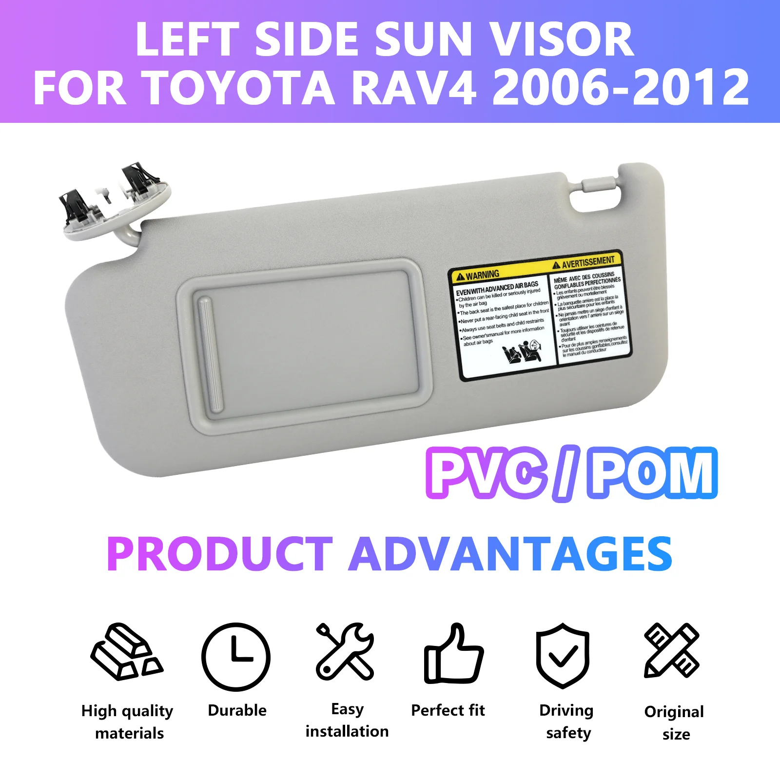 Sun visor Left Side Sun Visor for Toyota RAV4 2006-2012 Car Sun Block Car Window Sunshade
Sun visor Left Side Sun Visor for Toyota RAV4 2006-2012 Car Sun Block Car Window Sunshade