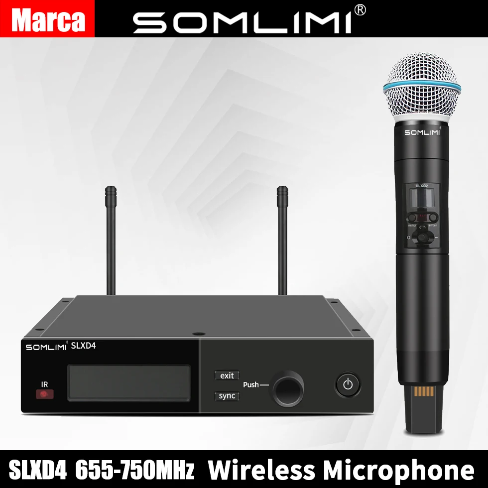 Brand SOMLIMI High Quality SLXD4 SLXD24 UHF Professional Wireless Microphone System Stage Performance Long Distance
Brand SOMLIMI High Quality SLXD4 SLXD24 UHF Professional Wireless Microphone System Stage Performance Long Distance